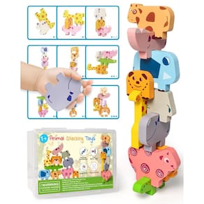 Quebra-cabeça educacional Toy Vaiheng Animal Blocks Stacking de 1 a 4 anos