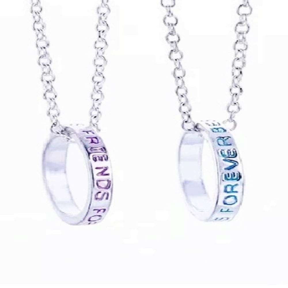 2 Colares Best Friends Forever Folheado A Prata