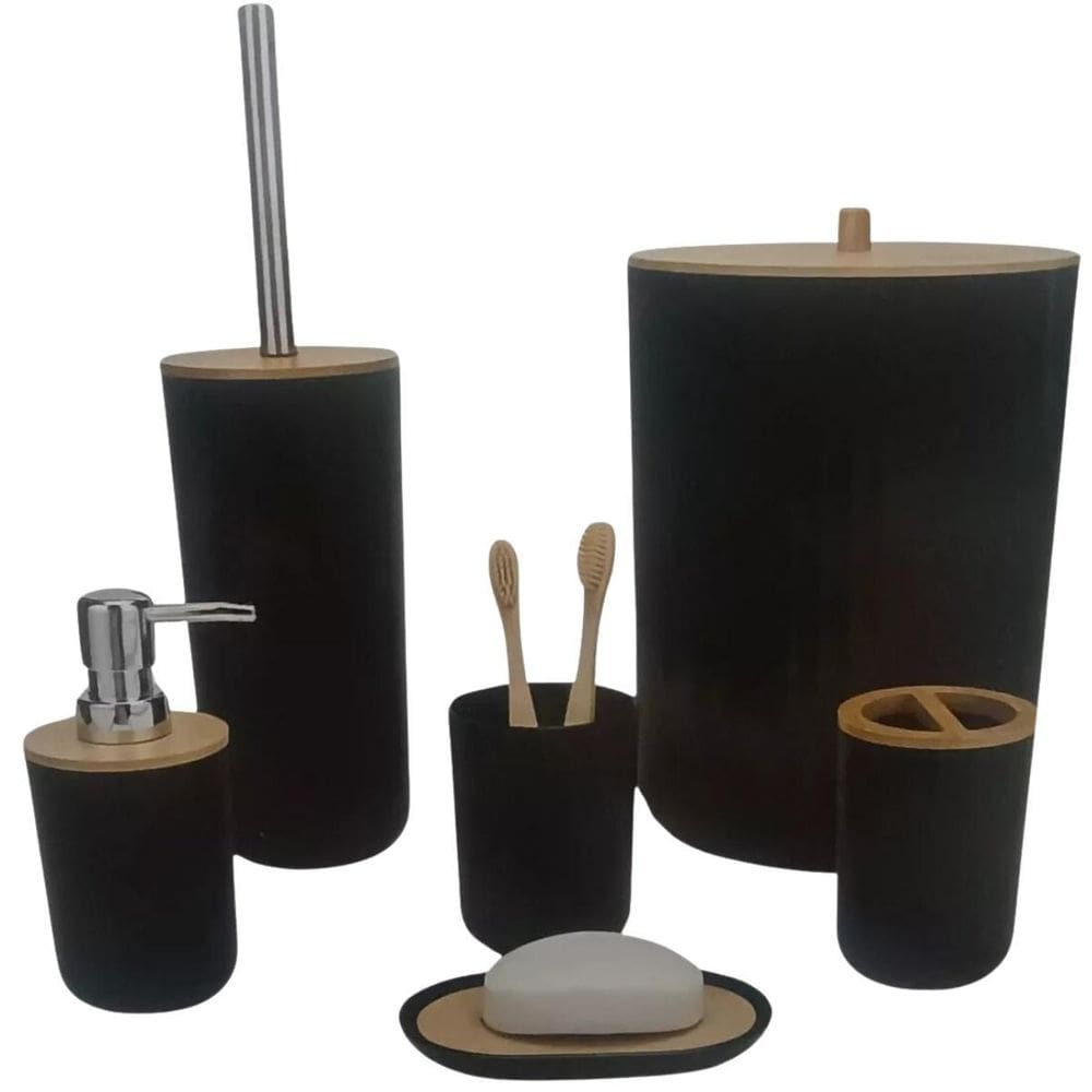 Kit Acessórios Banheiro 6 Peças Design Clean Ideal Presente