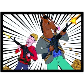 Quadro Anime Bojack Horseman Desenho Com Moldura G03