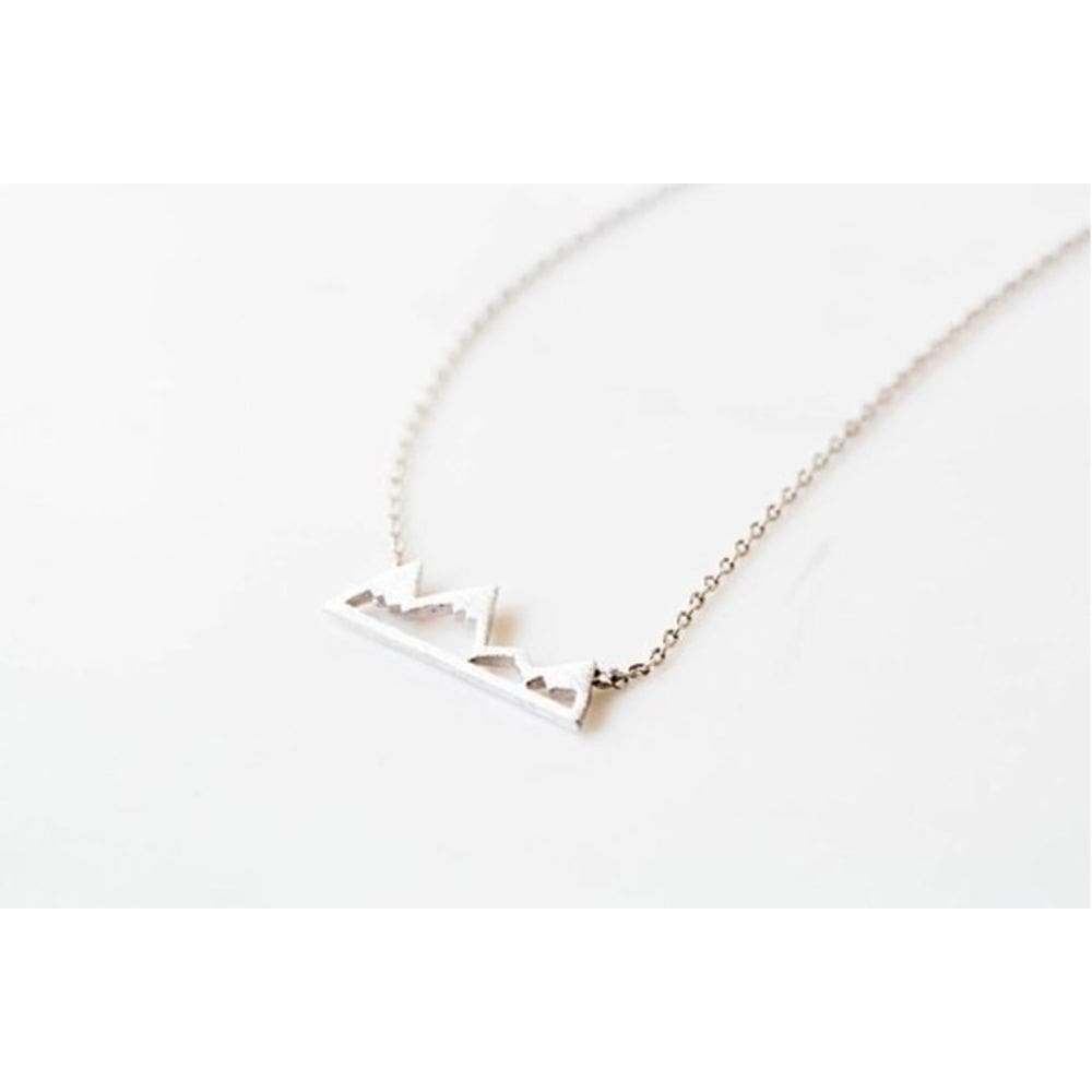 Colar Cordão Montanhas De Gelo Folheado Prata