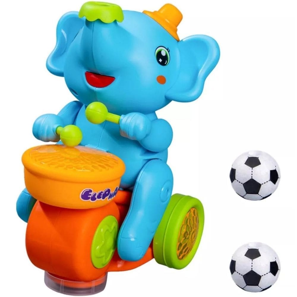 Elefante Musical Divertido Luz E Sons Brinquedo Educativo