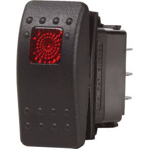 Interruptor Blue Sea Systems Contura II (LIGADO) -DESLIGADO DPDT preto