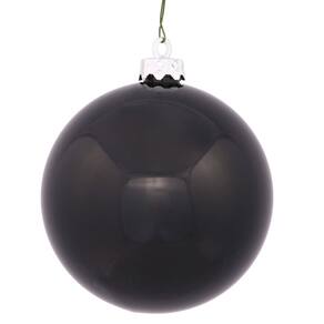 Enfeite de bola de Natal Vickerman Shiny Finish 8 cm preto