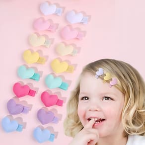 Presilhas Infantil Coração Laço Grampos de Cabelo Infantil