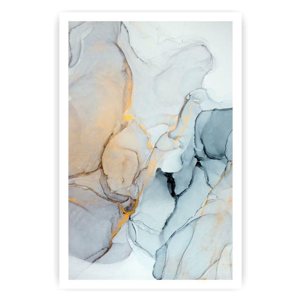 Quadro Decorativo 1 Peça Pedras Azuis Sala