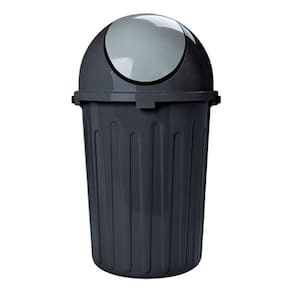 Lixeira De Piso Redonda Basculante Plastico 80l 77x42x42cm