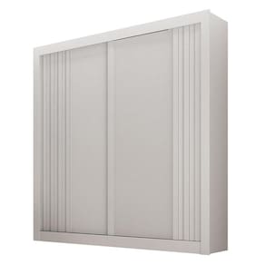 Guarda Roupa Solteiro 2 Portas Milano Branco – Leifer Móveis