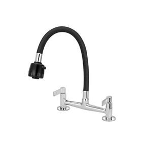 Torneira Misturador Cozinha Gourmet Flexível Black Mesa 1/4V