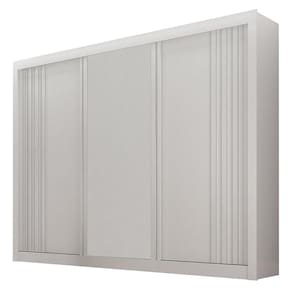Guarda Roupa Casal 3 Portas Milano Branco – Leifer Móveis