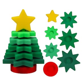 Árvore de Natal ALLABC Silicone para crianças pequenas, mesa de 15 cm