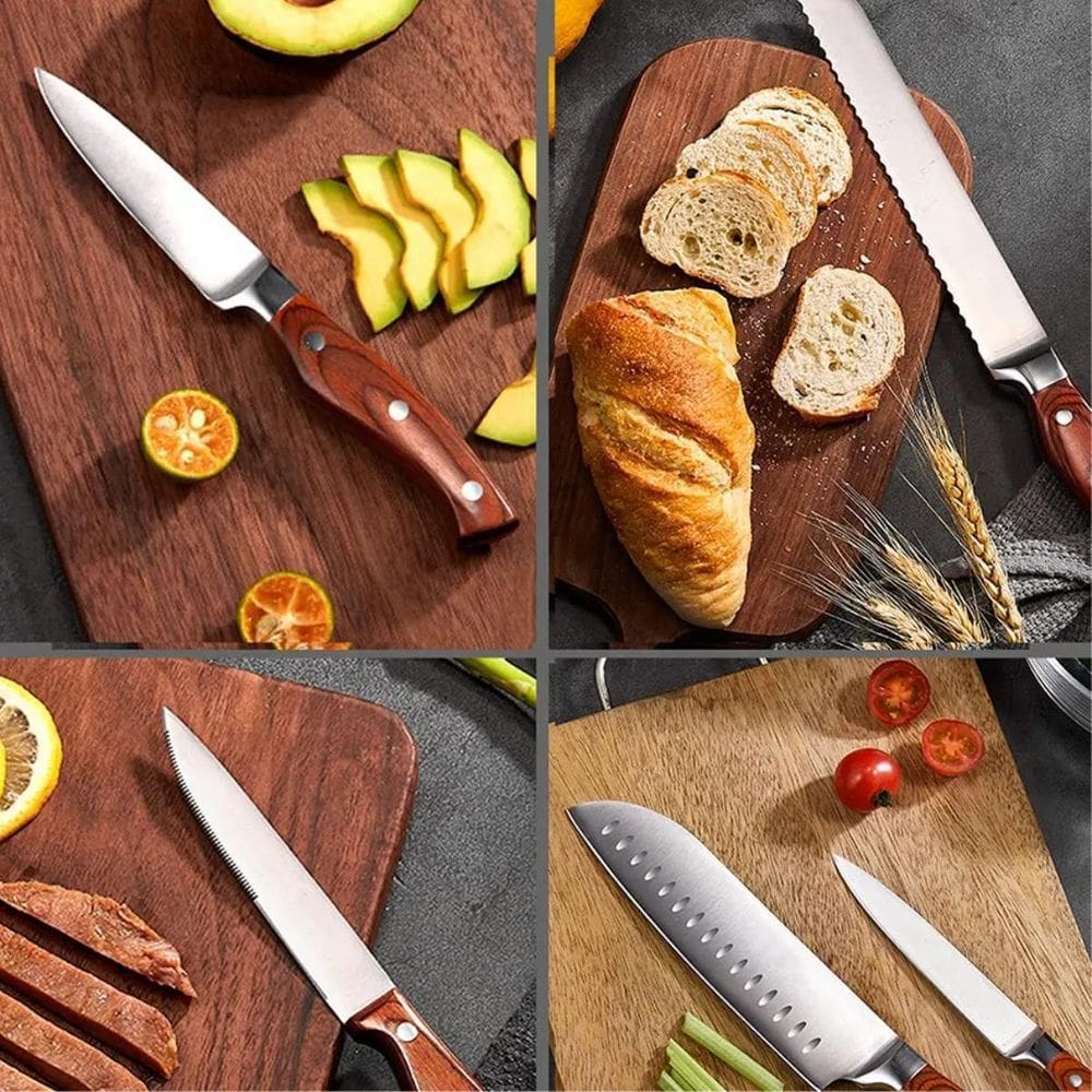 Conjunto Versátil Facas Churrasco Kit Completo 10 Peças