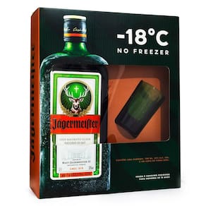 Kit Jagermeister 700ml + Copo Shot De Vidro Exclusivo