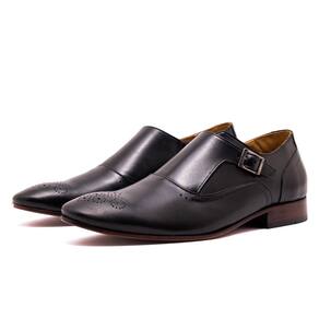 Sapato Social Masculino Couro Fecho Fivela Forro Couro Sapato Masculino Dia a Dia