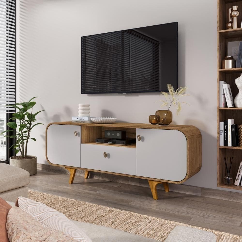 Rack Para 55 Polegadas Conceiçao Cinamomo Off White