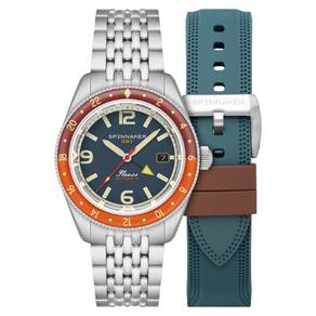 Relógio Spinnaker Fleuss Gmt Automatic Cerulean Blue