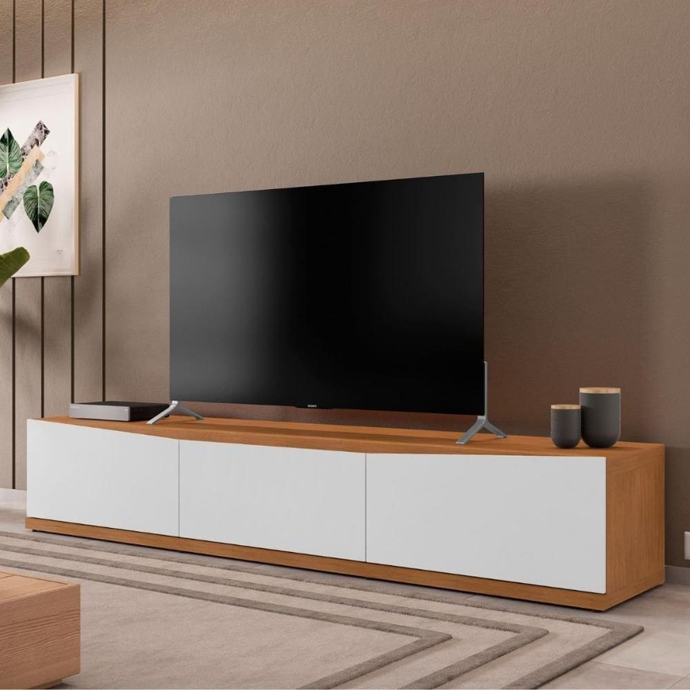 Rack Para Mônaco Com Gaveta Cedro/branco