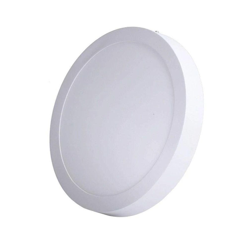 Painel Led 17x17 Redondo Branco Sobrepor 12w 6500k Foxlux