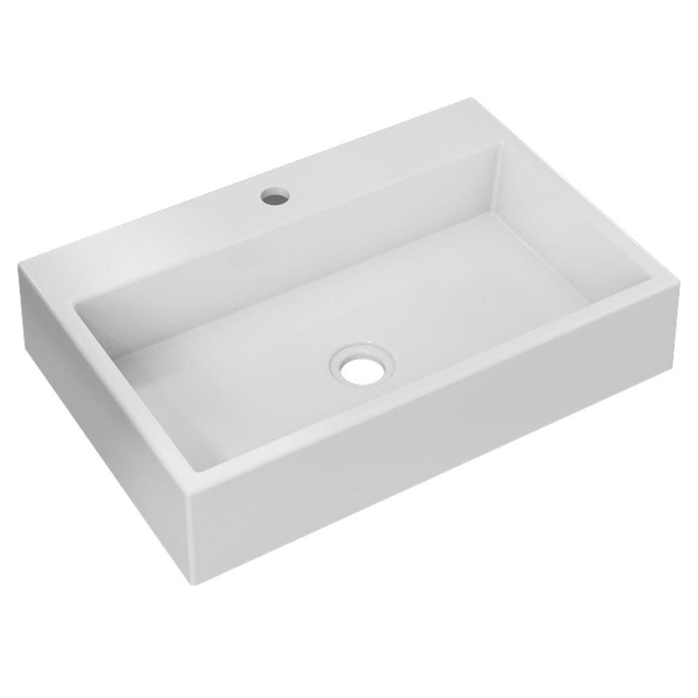 Cuba Pia De Apoio Para Banheiro Retangular 55cm Ivy C08 Branco - Mpozenato