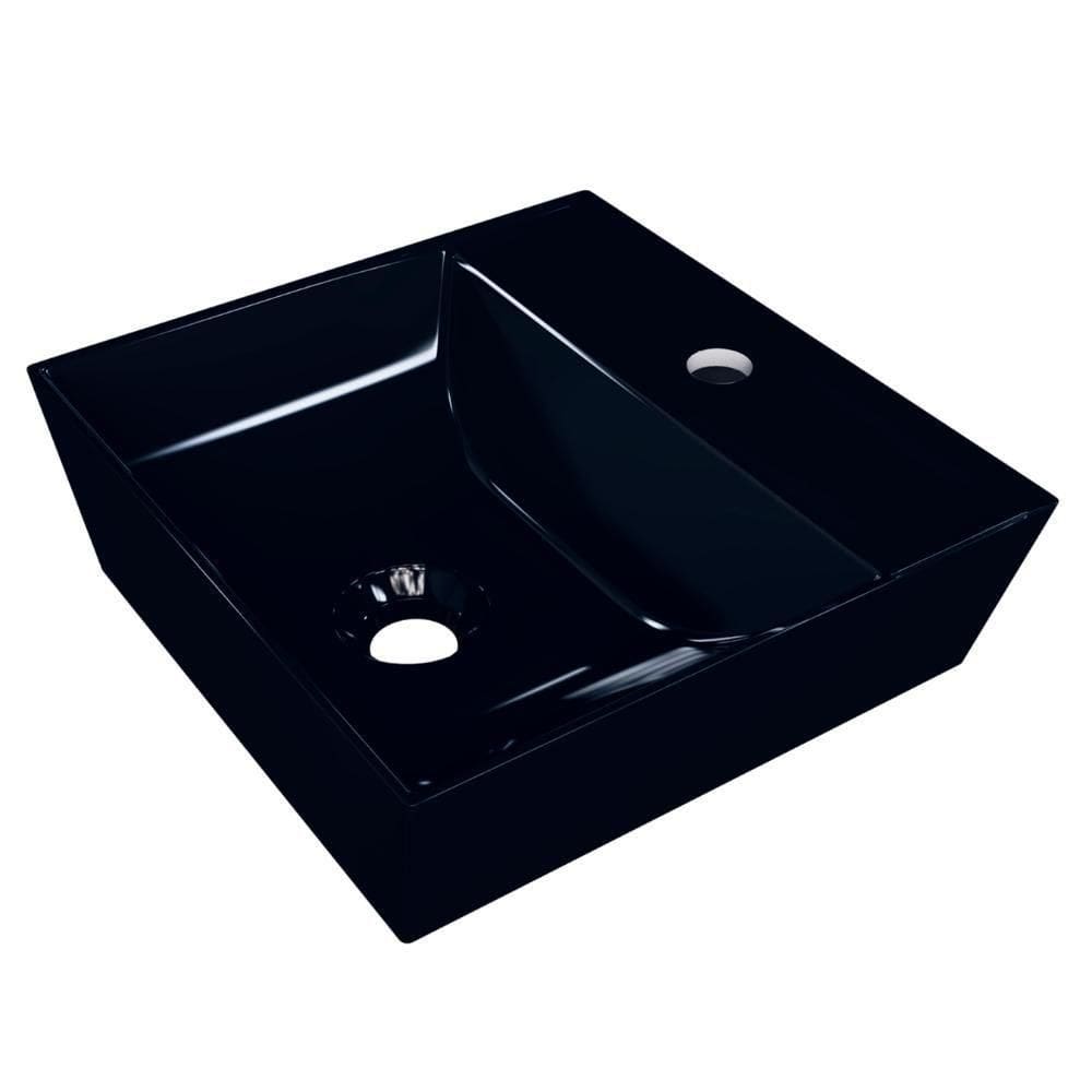 Cuba Pia De Apoio Para Banheiro Quadrada 33cm Aya C08 Preto - Mpozenato