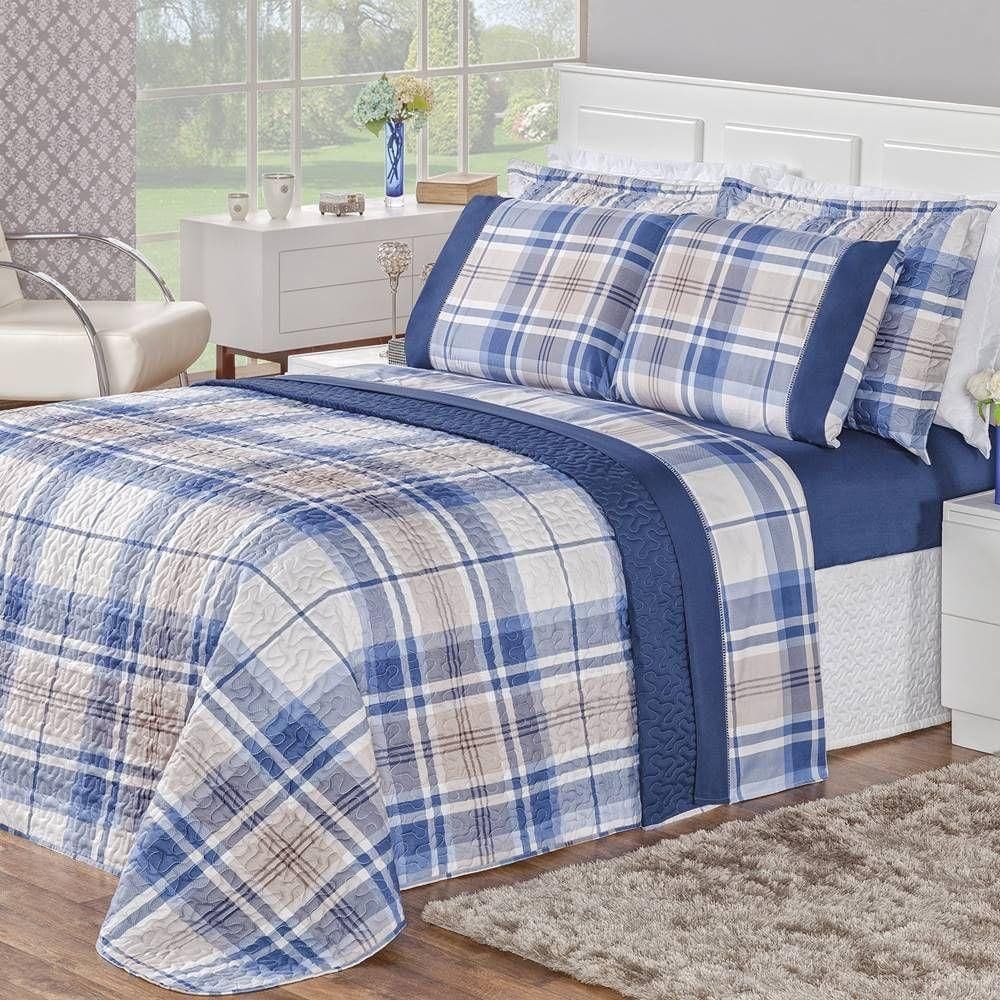 Cobre Leito Estampado Micropercal 200 Fios Super King 03 Peças - Titânio