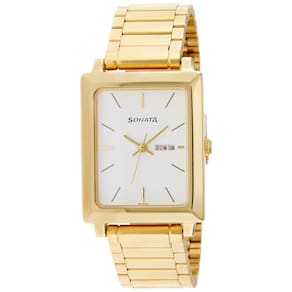 Relógio Sonata NF7078YM03 com mostrador analógico branco masculino