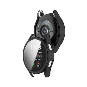 Capa com Película de Vidro Nerdcase Compatível com Samsung Galaxy Watch 7 40mm, Preto
