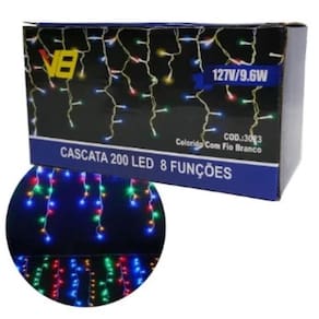 Cascata Luzes Brilhantes Como Presente Natal Entrega Rápida