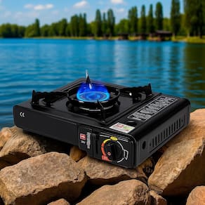 Mini Fogão Forte Com Controle De Gás Para Pesca