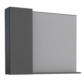 Espelheira De Banheiro Com 1 Porta Arantina Preto