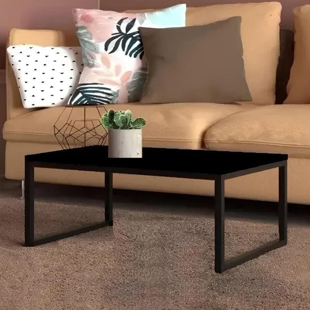 Mesa De Centro Sala 60x40 Copy Preto Fosco