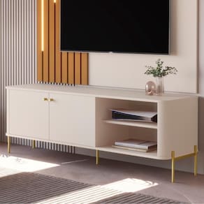 Rack Para 58 Polegadas Olaf Off White Dourado