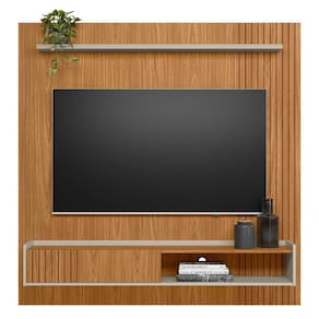 Painel 65` Frisado Com Prateleira ávila Nature Off-white