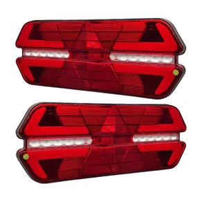 Par Lanterna Carreta Triplo X 24v Led Universal Pradolux
