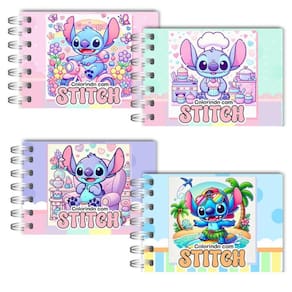 Livro Colorir Stitch Capa Dura 50 Páginas A5 180G Estilo