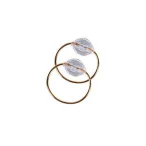 Kit Anel Para Guardanapos Cristalino 4cm X 3cm Argola - Dourada