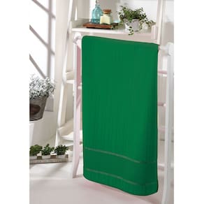 Toalha Lavabo Velour Para Bordar Bella Liso Verde 30X45Cm