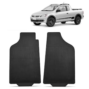 Tapete Borracha Da Cabine Vw Saveiro 2008 Até 2012 2 Peças