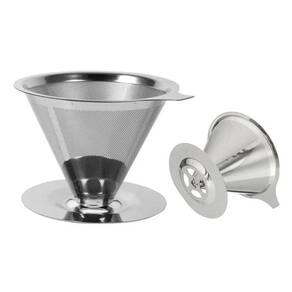 Conjunto Filtro Café Inox 102 + 103 Coador Inox Reutilizável