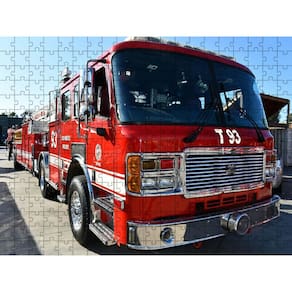 Quebra-Cabeça Viatura Dos Bombeiros De 150 Peças Em Mdf