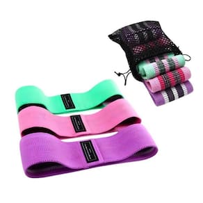 Kit 3 Faixas Elásticas De Exercício Hip Resistance Bands