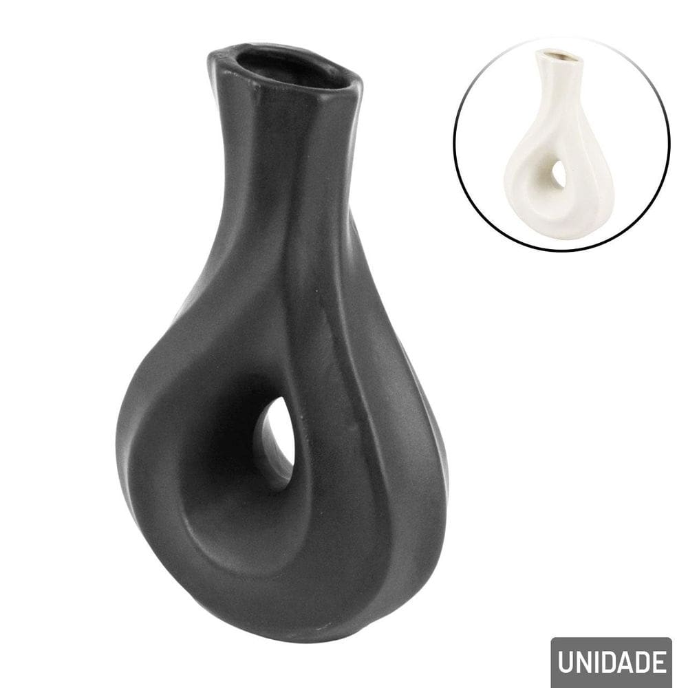 Vaso Decorativo de Cerâmica 12cm Texturado Color - Tudo em Caixa