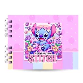 Livro Colorir Stitch Capa Dura 50 Páginas Folha Grossa 180G