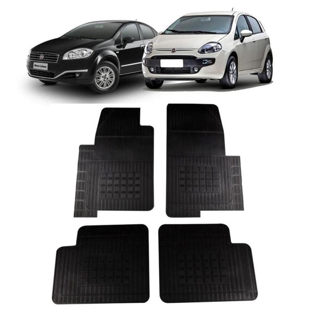 Tapete Borracha Fiat Punto Linea 4 Peças