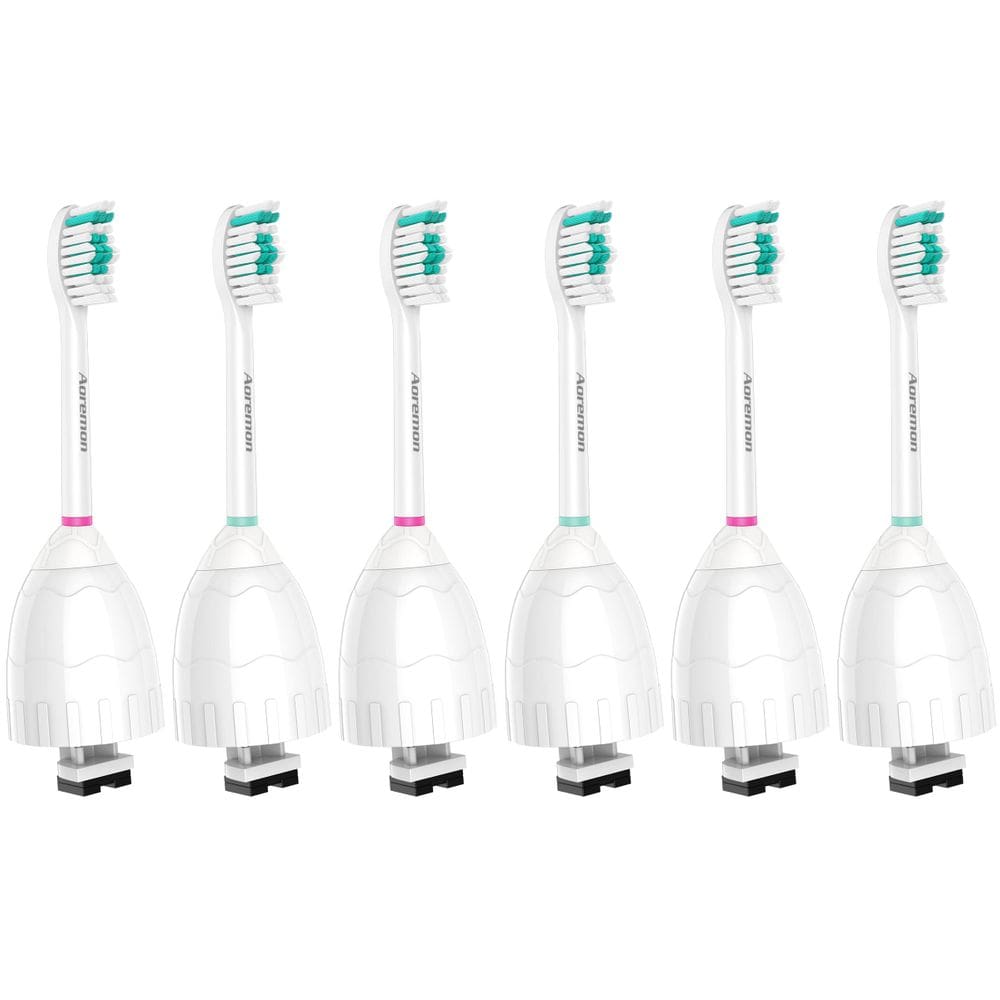 Cabeças de escova de dentes de reposição Aoremon compatíveis com Philips Sonicare E-Series, pacote com 6
