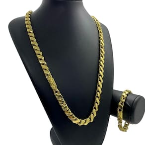 Kit Friso S 10Mm + Pulseira Banhado A Ouro 18K Premium