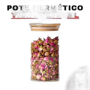 Kit Potes Vidro Herméticos Bambu 175ml - Senhora Madeira