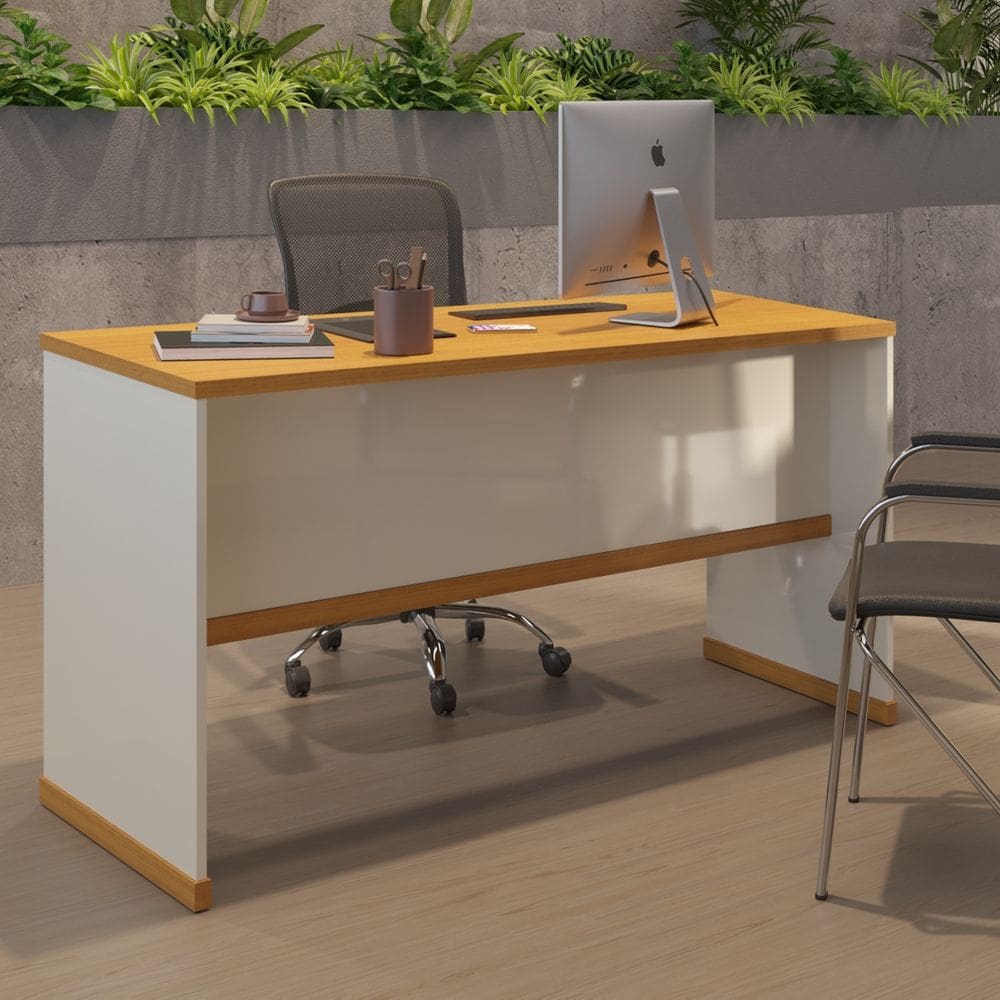 Mesa de Escritório Office Tampo MDP 25mm Berlin - ViaNossa