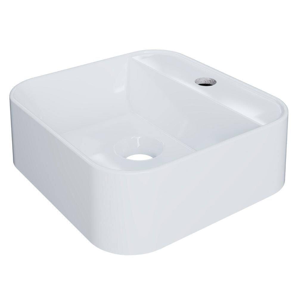 Cuba Pia Para Banheiro Quadrada 32cm ágata C08 Branco - Mpozenato