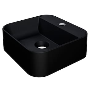 Cuba Pia Para Banheiro Quadrada 32cm ágata C08 Preto - Mpozenato